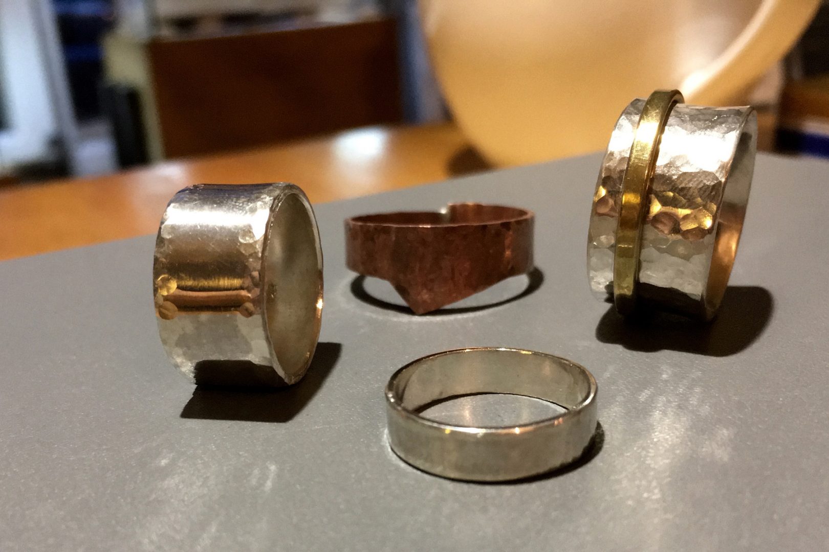 4 Ringe schmal bis breit