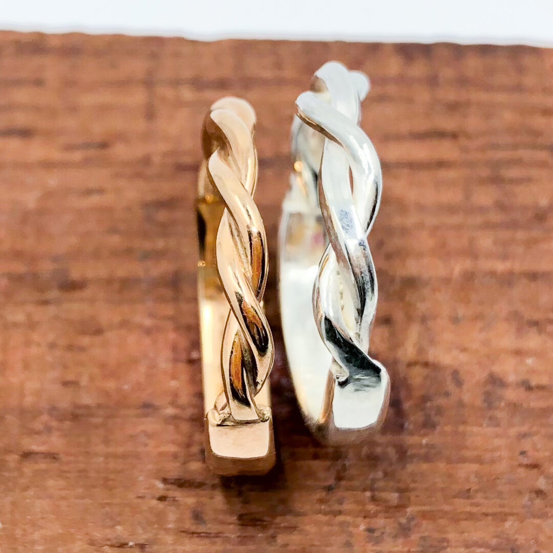 Twisted Rings Roségold Weissgold